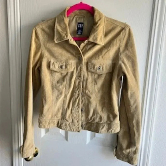Ladie's/Teens GAP Cow Split Leather Jacket Y2K Size Small - Picture 1 of 5